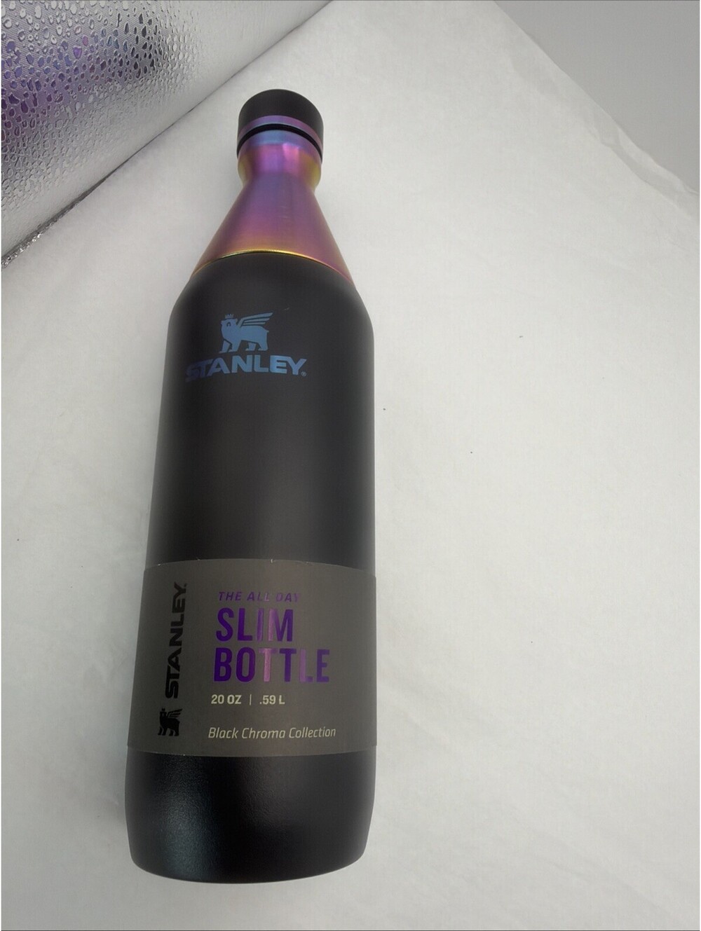NEW Stanley Black Chroma All Day Slim Bottle 20oz Insulated Water Bottle